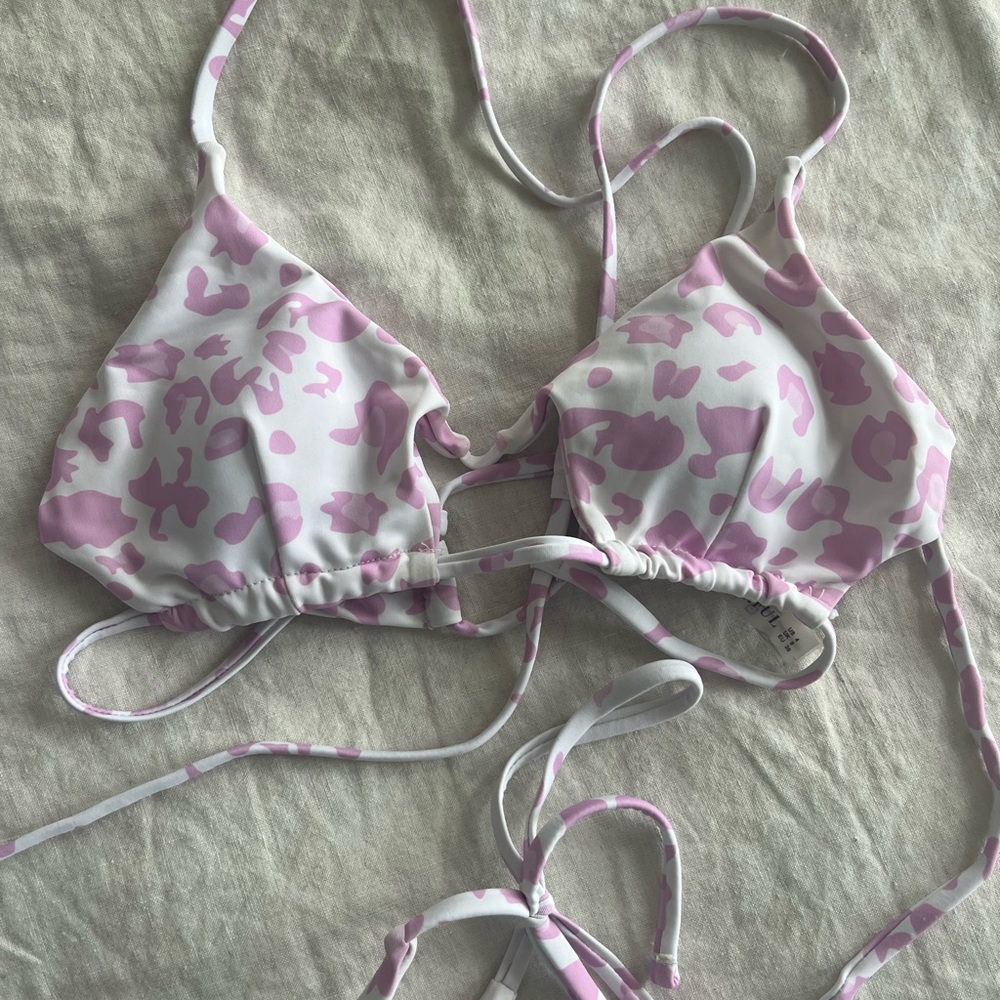 Pink Leopard Print Bikini Set - Picture 3 of 4